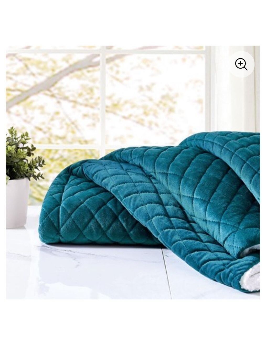 Christian Siriano Reversible Velvet Sherpa Throw